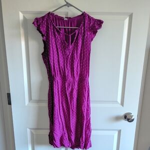 Old Navy Purple Mini Dress with White Dots